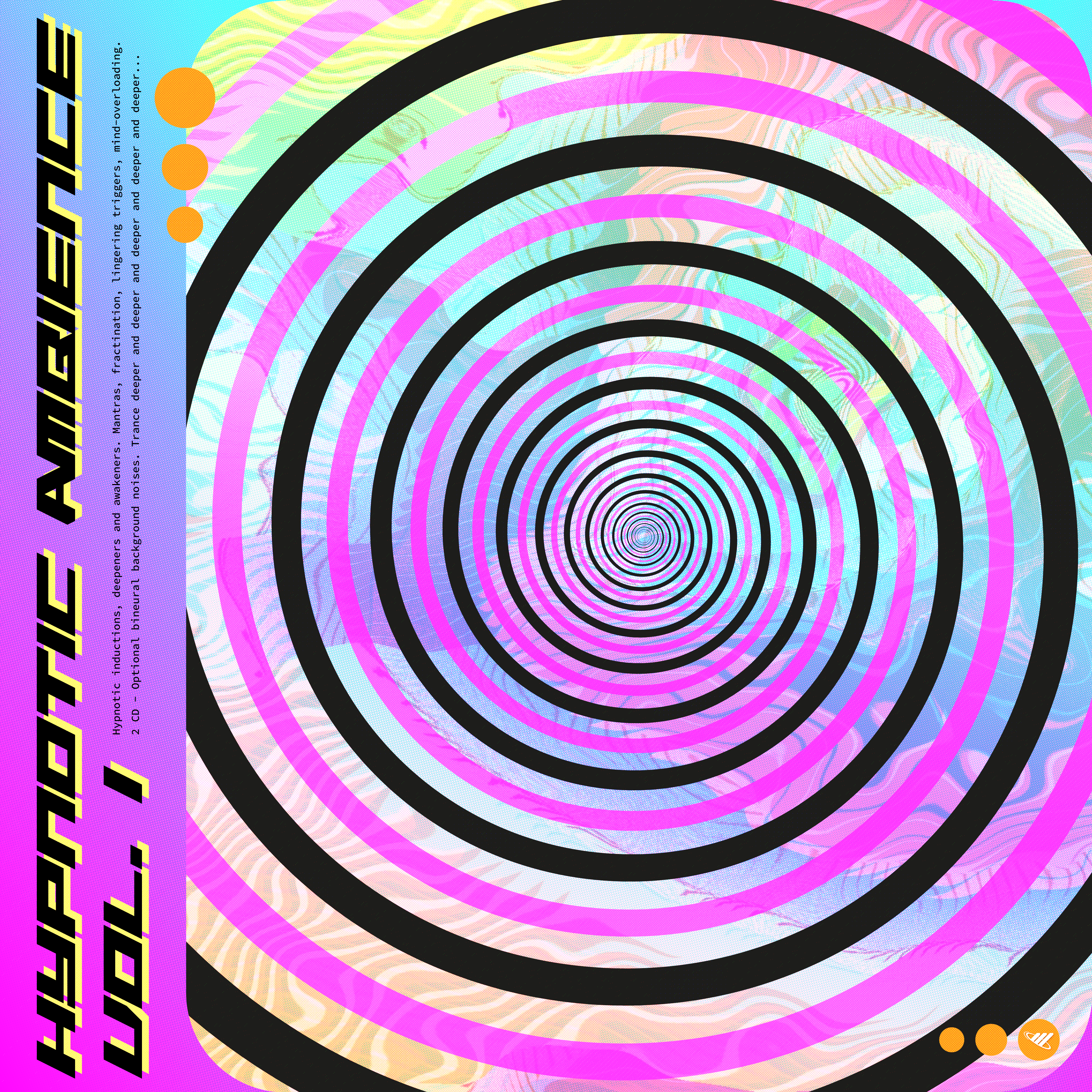 Fake CD cover with hypnotic spiral.