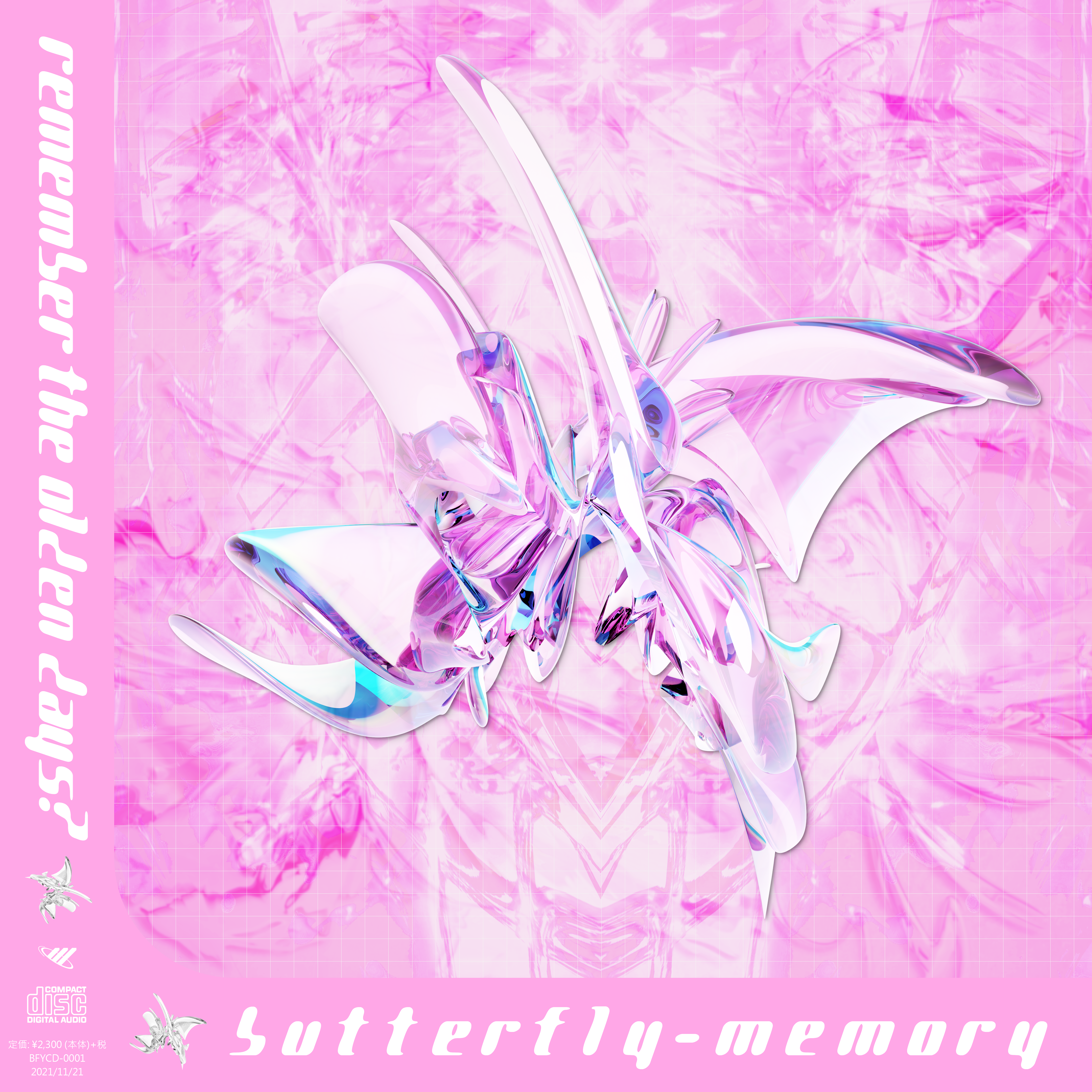 Fake album cover with pink form.